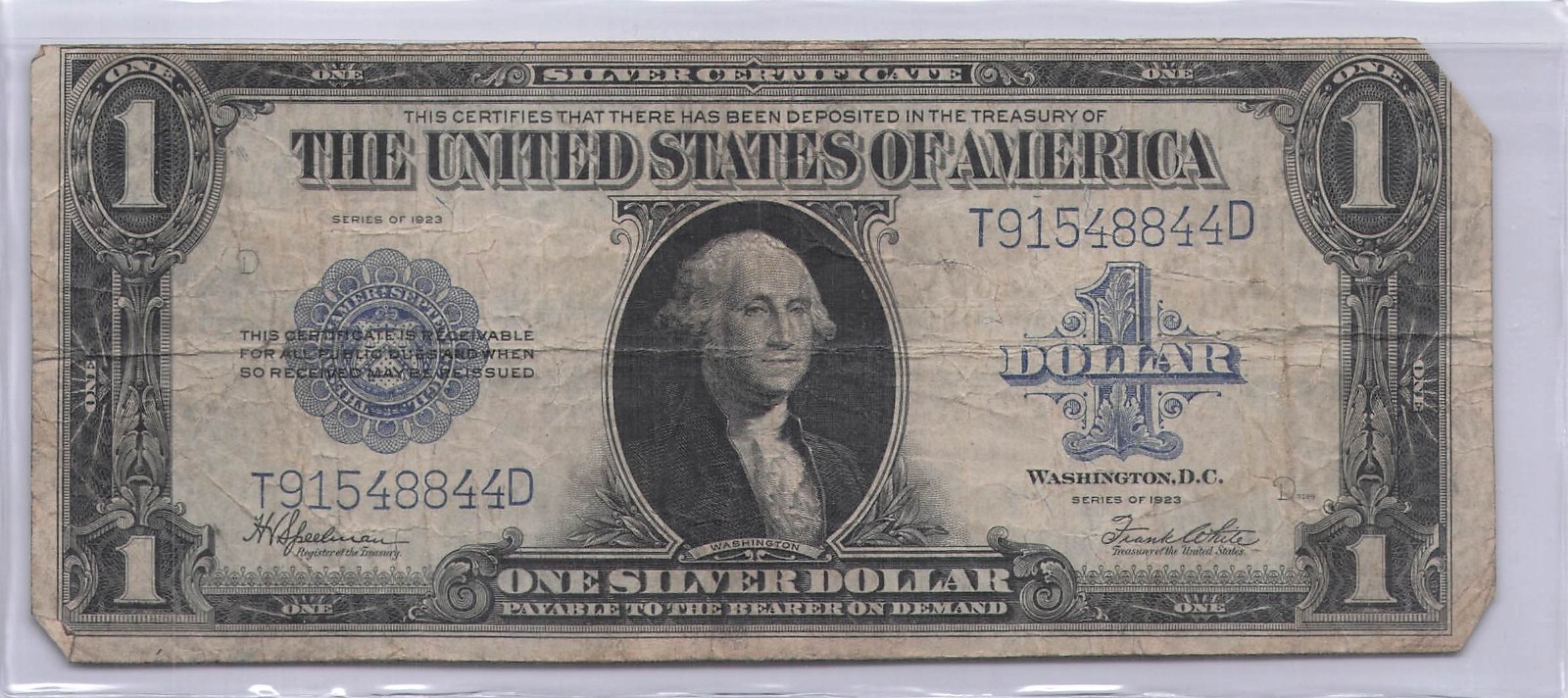 1923 United States One $1 Dollar Horse Blanket Large Silver Certificate 1923 United States One $1 Dollar Horse Blanket Large Silver Certificate