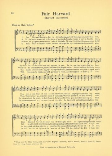 HARVARD UNIVERSITY Original School Song Sheet c1927 