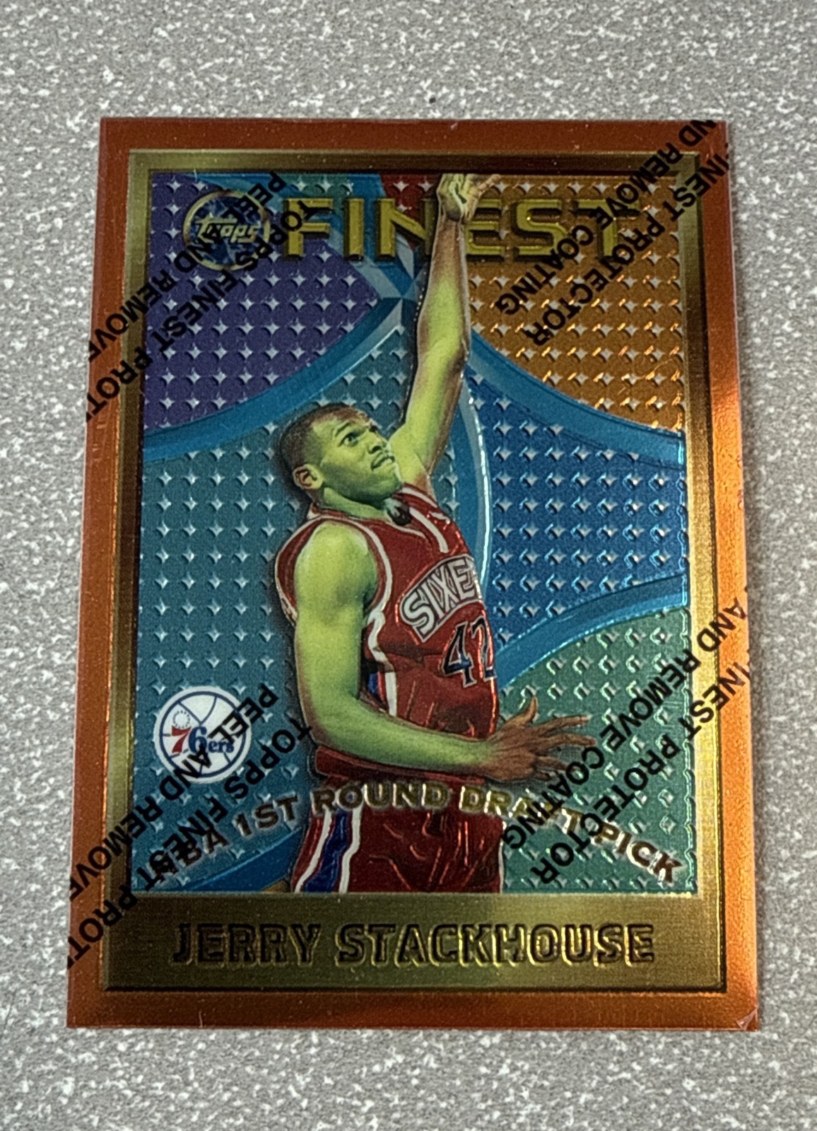 1995-96 Topps Finest - Jerry Stackhouse #113 (RC) With Coating