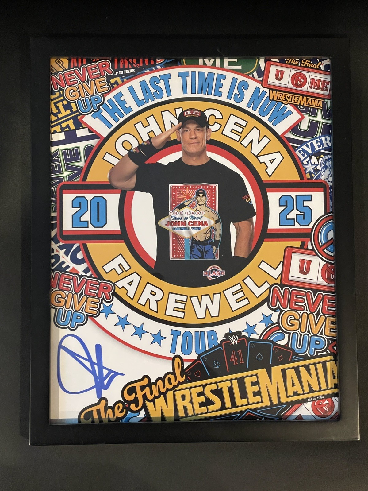 WWE John Cena Framed 11x14 Autograph Wrestlemania 41 Limited Edition /1000