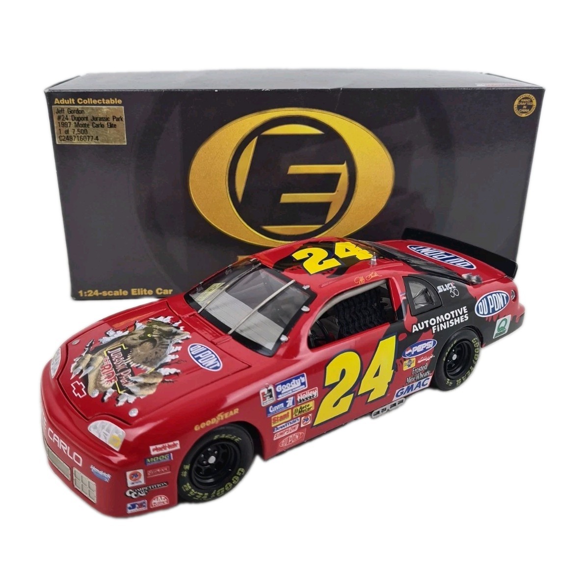 🚨 Action 1/24 Jeff Gordon #24 DuPont Jurassic Park 1997 Monte Carlo Elite 16077