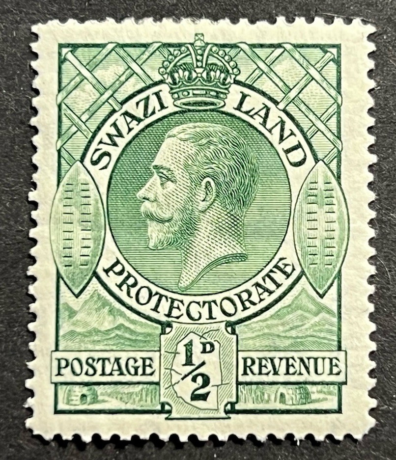 Travelstamps: 1933 Swaziland Stamps Scott #10 Sg 11 - 1/2d KGV - Mint MOGH