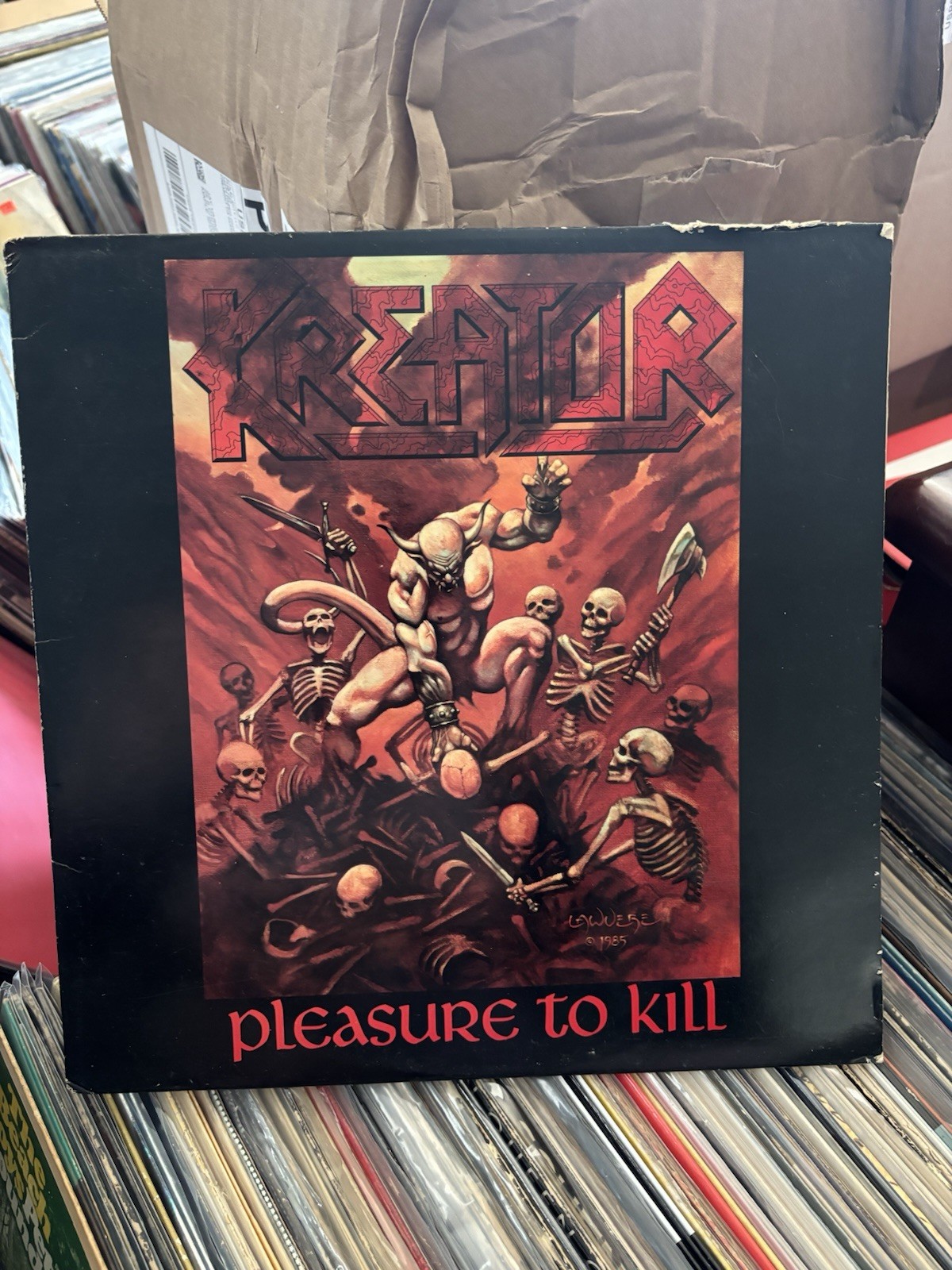Kreator - Pleasure To Kill. 1986 Combat. W/ Merch Form. Vinyl.
