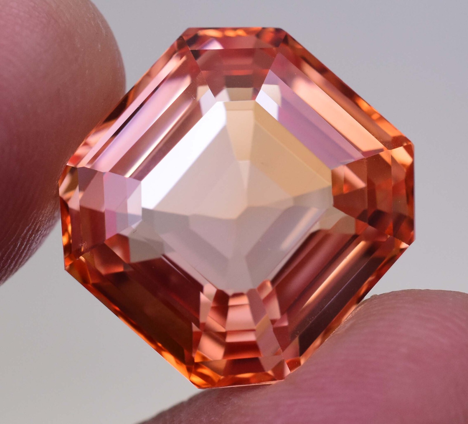 Natural imperial Topaz 35.30 Ct Octagon Stunning Unheated AGL Certified Gemstone