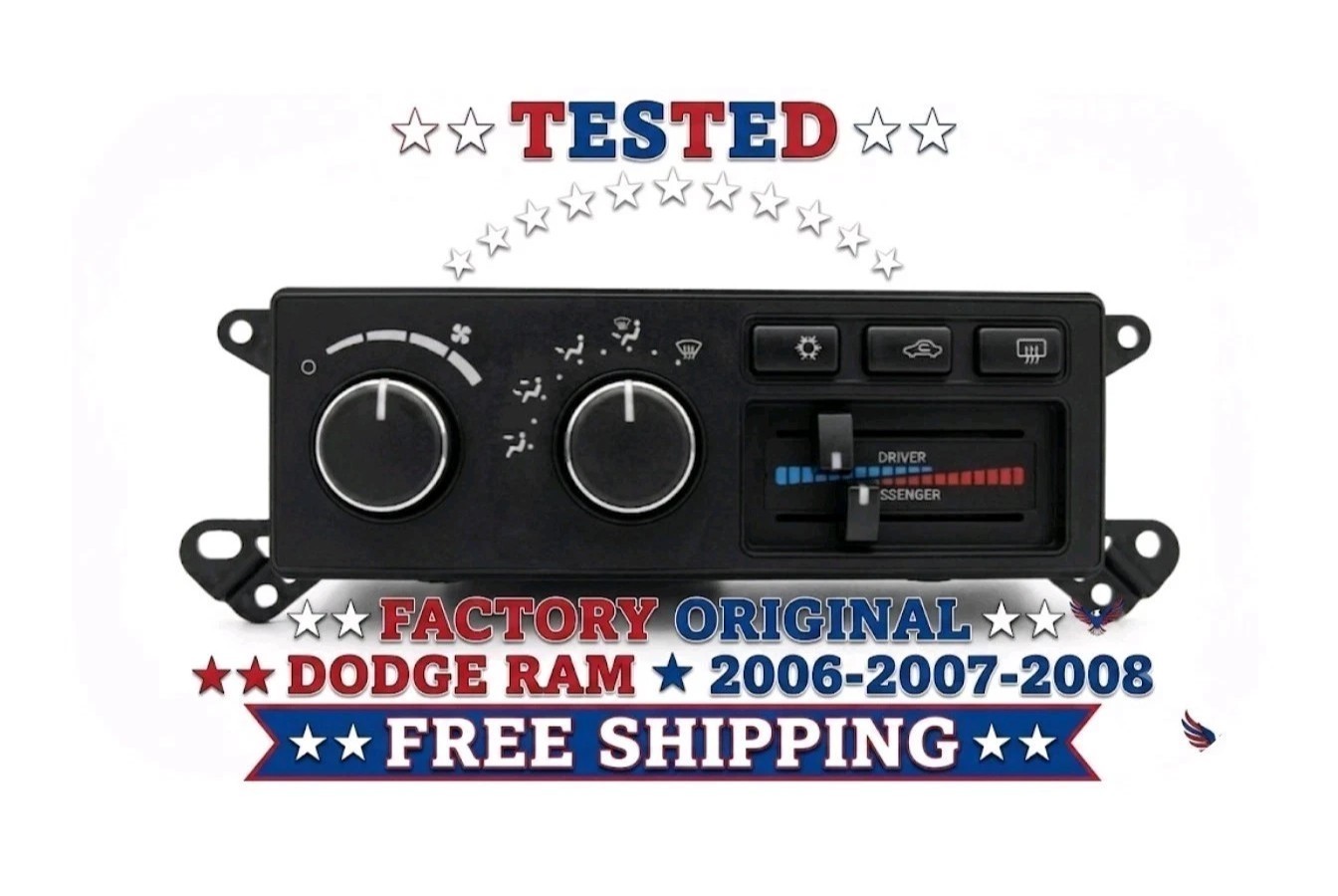 2006-2008 DODGE RAM HEATER CLIMATE TEMPERATURE CONTROL DUAL ZONE P55057080AA 2006-2008 DODGE RAM HEATER CLIMATE TEMPERATURE CONTROL DUAL ZONE P55057080AA
