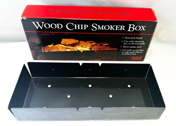 Wood Chip Smoker Box Charcoal Companion Heavy Gauge Steel Non-Stick  NEW