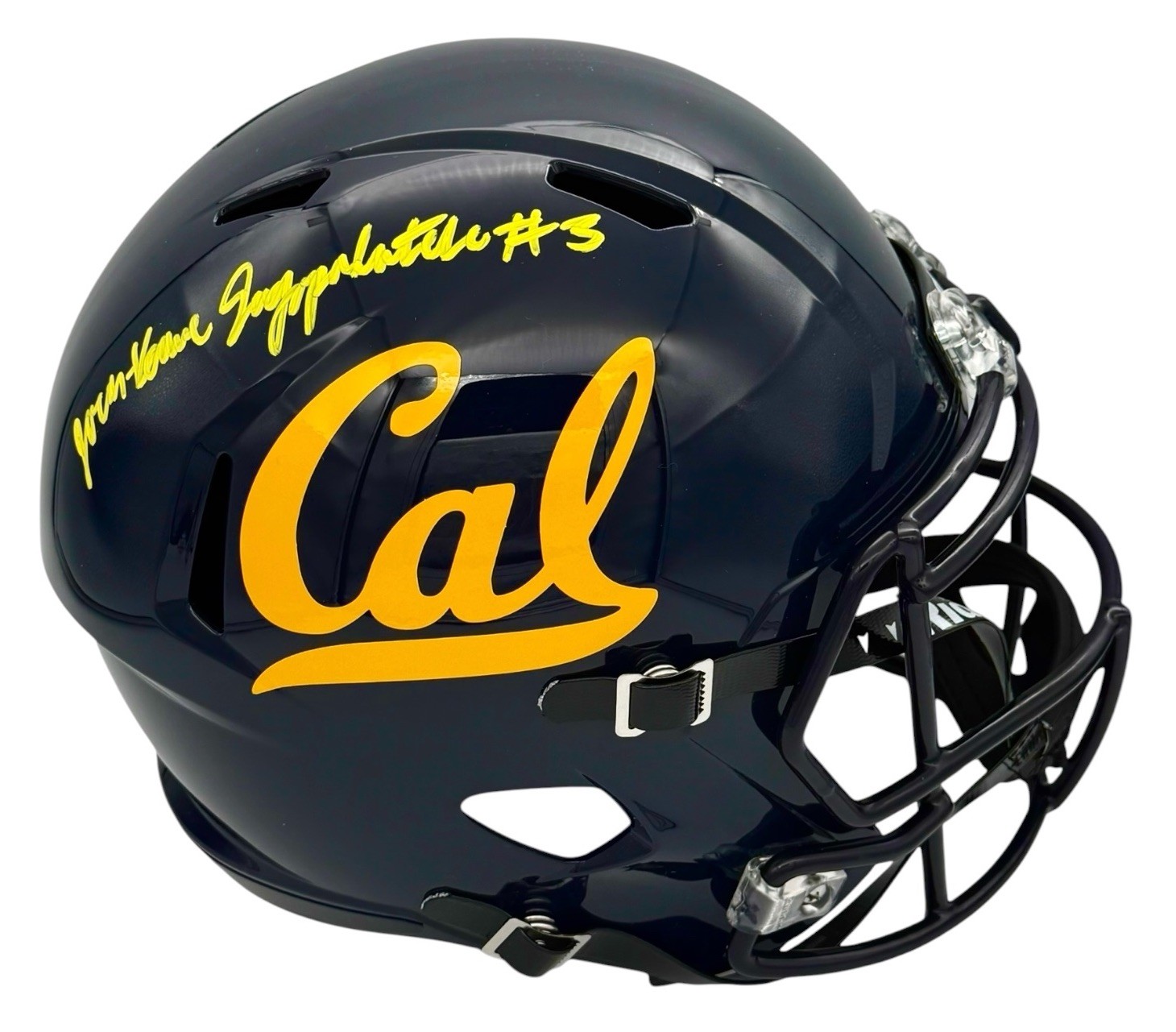JARON KEAWE SAGAPOLUTELE SIGNED CAL BEARS FULL SIZE HELMET REPLICA BECKETT COA