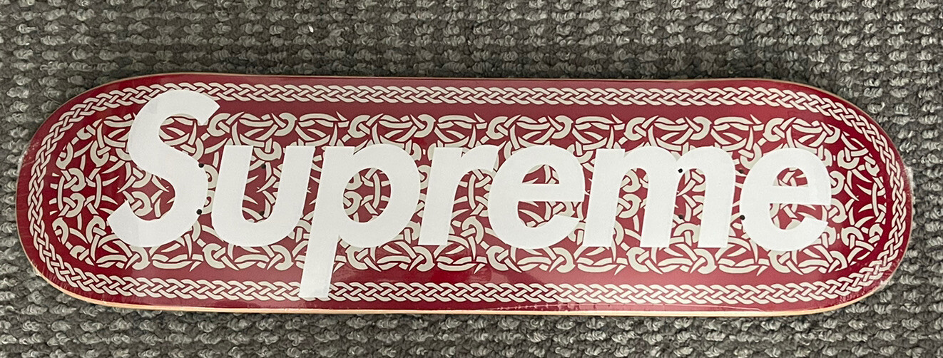 Supreme Celtic Knot Skateboard Deck - Red - FW21 - Brand New