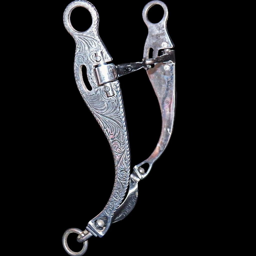 Engraved Stainless USA Made Original Sliester Classic Snaffle Bit Bridle #23-08