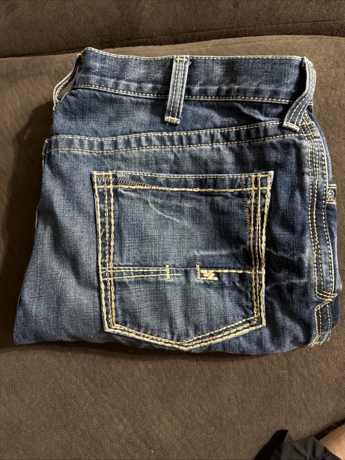 Ariat M4 Low Rise Boot Jeans Mens 38x30Blue Medium Wash Relaxed Denim Bootcut