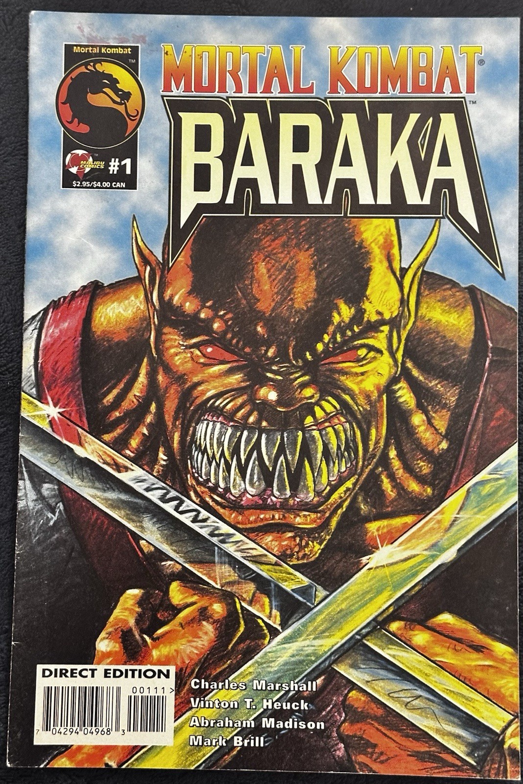 Malibu Comics Mortal Kombat Baraka #1 NM 1st Print 1995 High Grade Comic Book Malibu Comics Mortal Kombat Baraka #1 NM 1st Print 1995 High Grade Comic Book