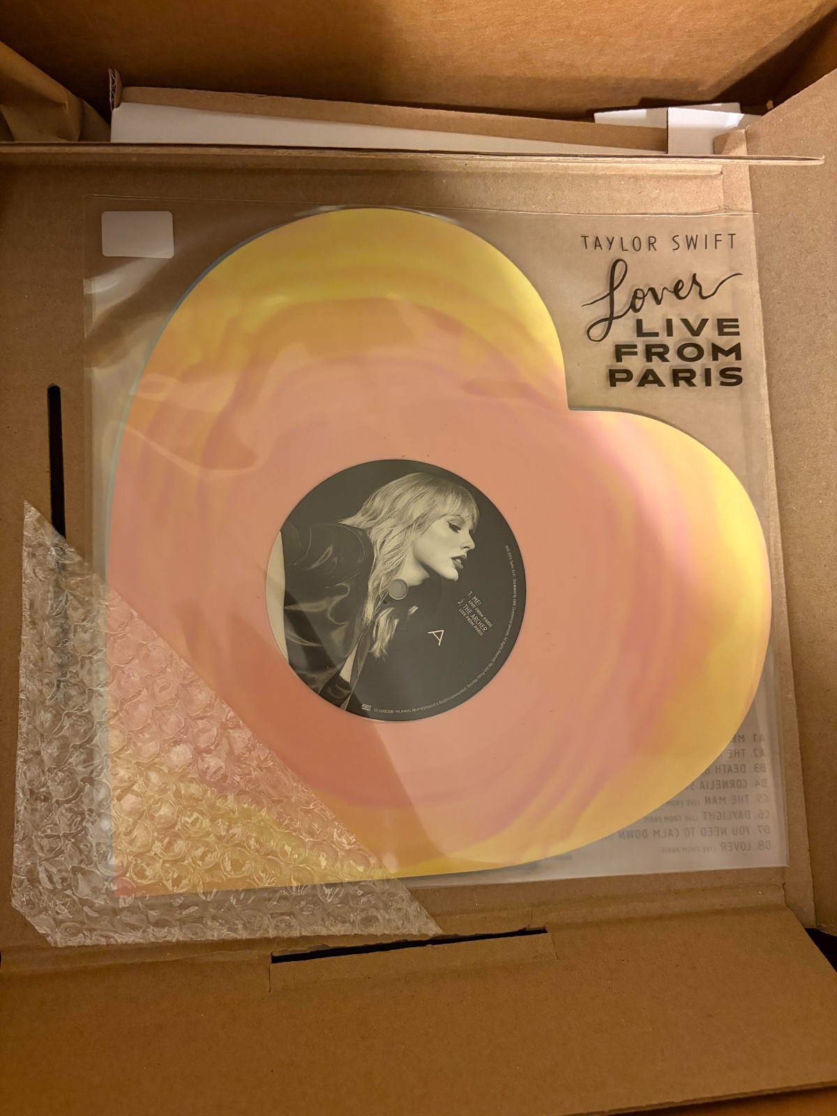 Taylor Swift Lover Live From Paris Heart Shaped Vinyl NEW SEALED Taylor Swift Lover Live From Paris Heart Shaped Vinyl NEW SEALED