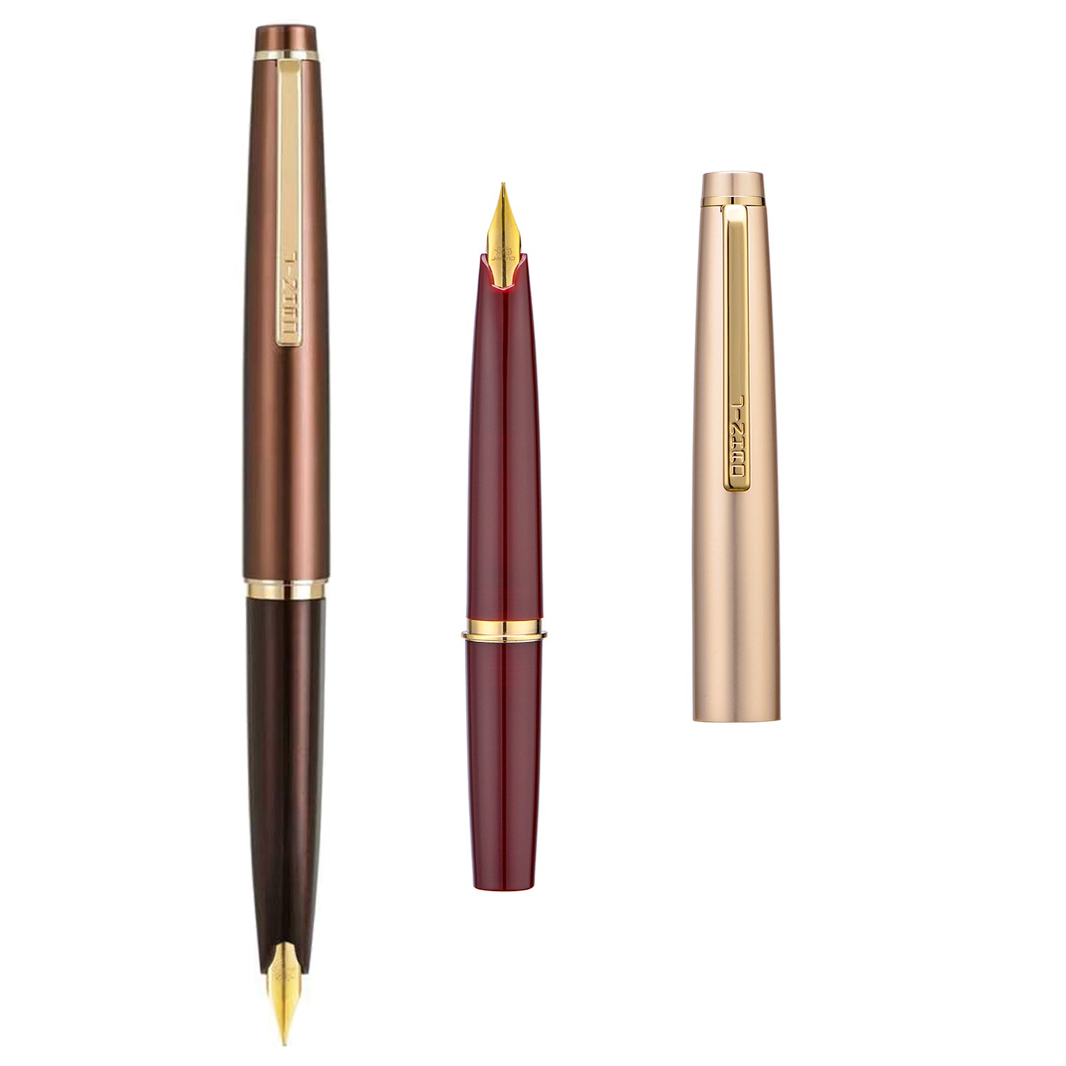 2 PCS Jinhao 59 Fountain Pen EF/ F Nib, Wine Red& Coffee Mini Travel Pocket Pen 2 PCS Jinhao 59 Fountain Pen EF/ F Nib, Wine Red& Coffee Mini Travel Pocket Pen