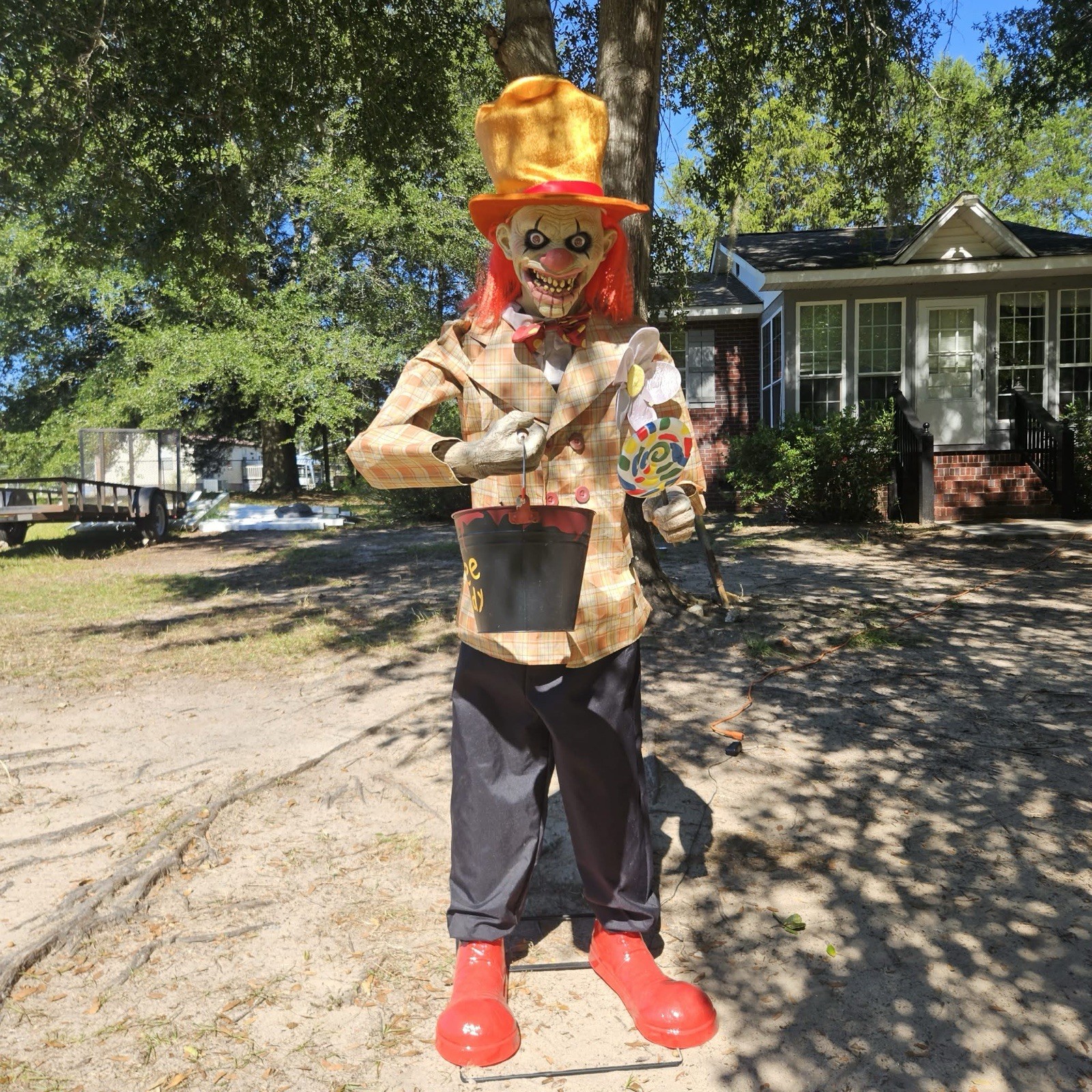 Spirit Halloween Uncle Charlie Life Size Animatronic Prop Works Great No Box Spirit Halloween Uncle Charlie Life Size Animatronic Prop Works Great No Box
