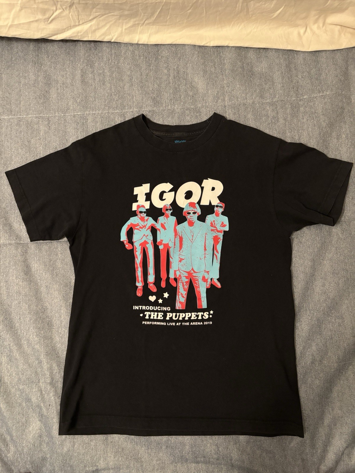 Golf Wang Igor The Puppets Black Graphic Crew Neck T-Shirt Men\'s Size M