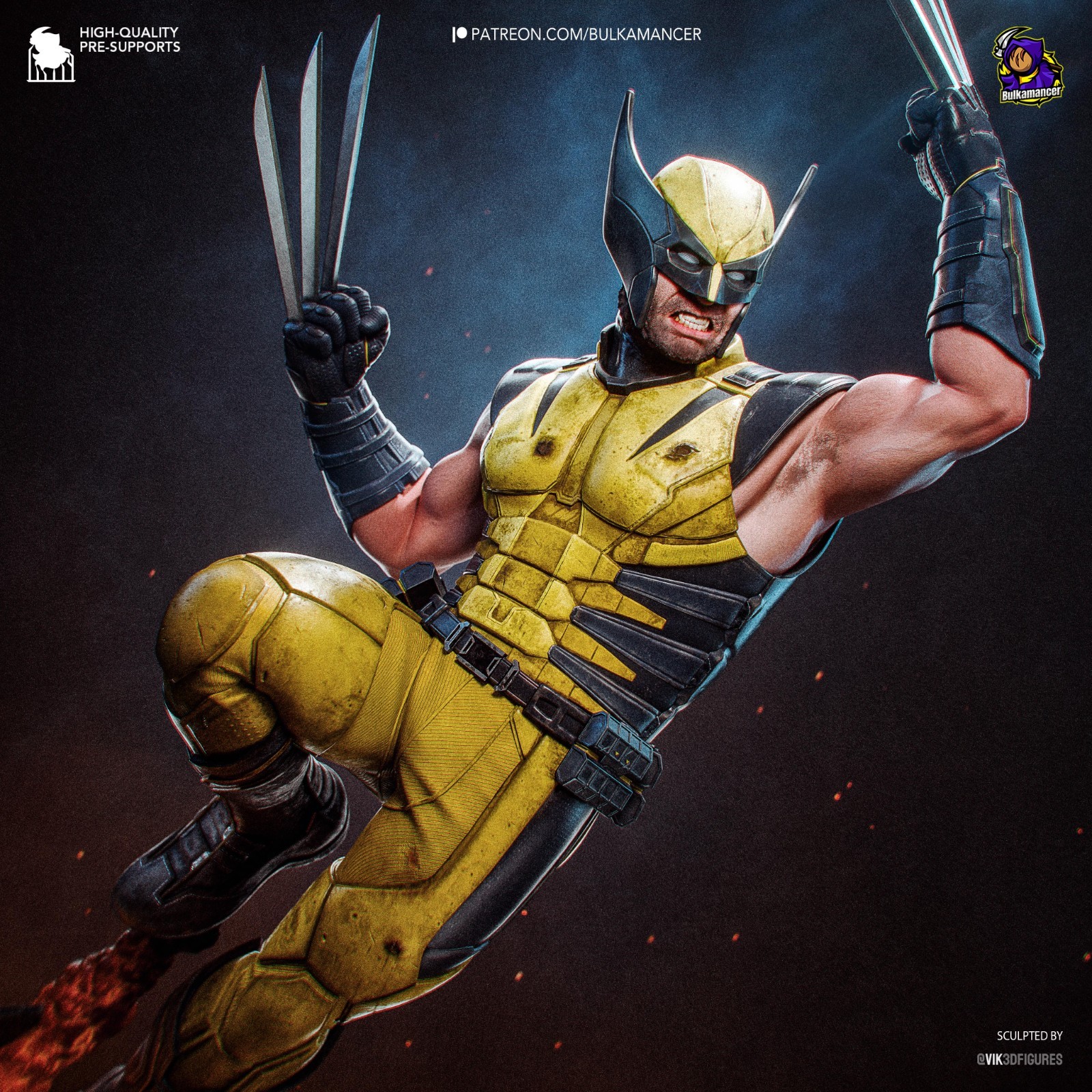 Wolverine 1/8 Scale Figure Unpainted Garage Kit Unassembled Resin