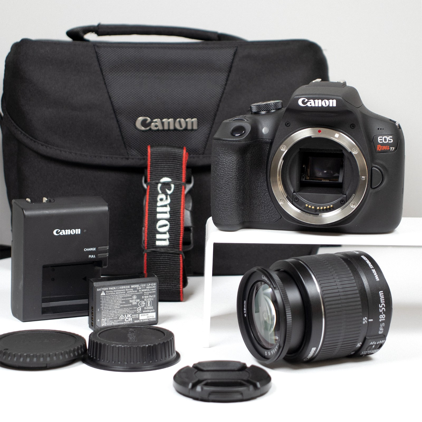 Canon EOS T7 Digital SLR Camera w/18-55mm Lens *Very LOW Shutter #323**EXCELLENT