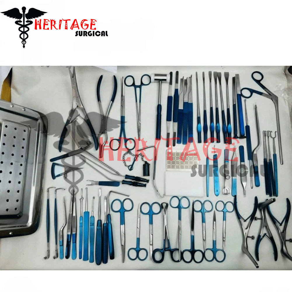 Rhinoplasty Instrument Set Titanium Coated Nose Surgery Premium Quality - Box