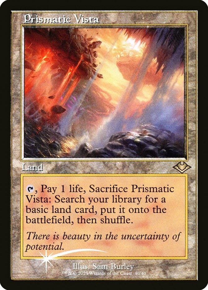 1x Prismatic Vista -- Retro Frame - Foil Etched NM-Mint, English Modern Horizons