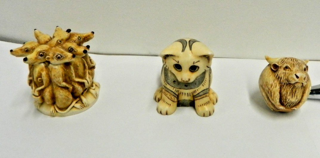 LOT 3 HARMONY KINGDOM ANIMAL FIGURINES ALL ANGLES COVERED JUNO HARDY LOT 3 HARMONY KINGDOM ANIMAL FIGURINES ALL ANGLES COVERED JUNO HARDY