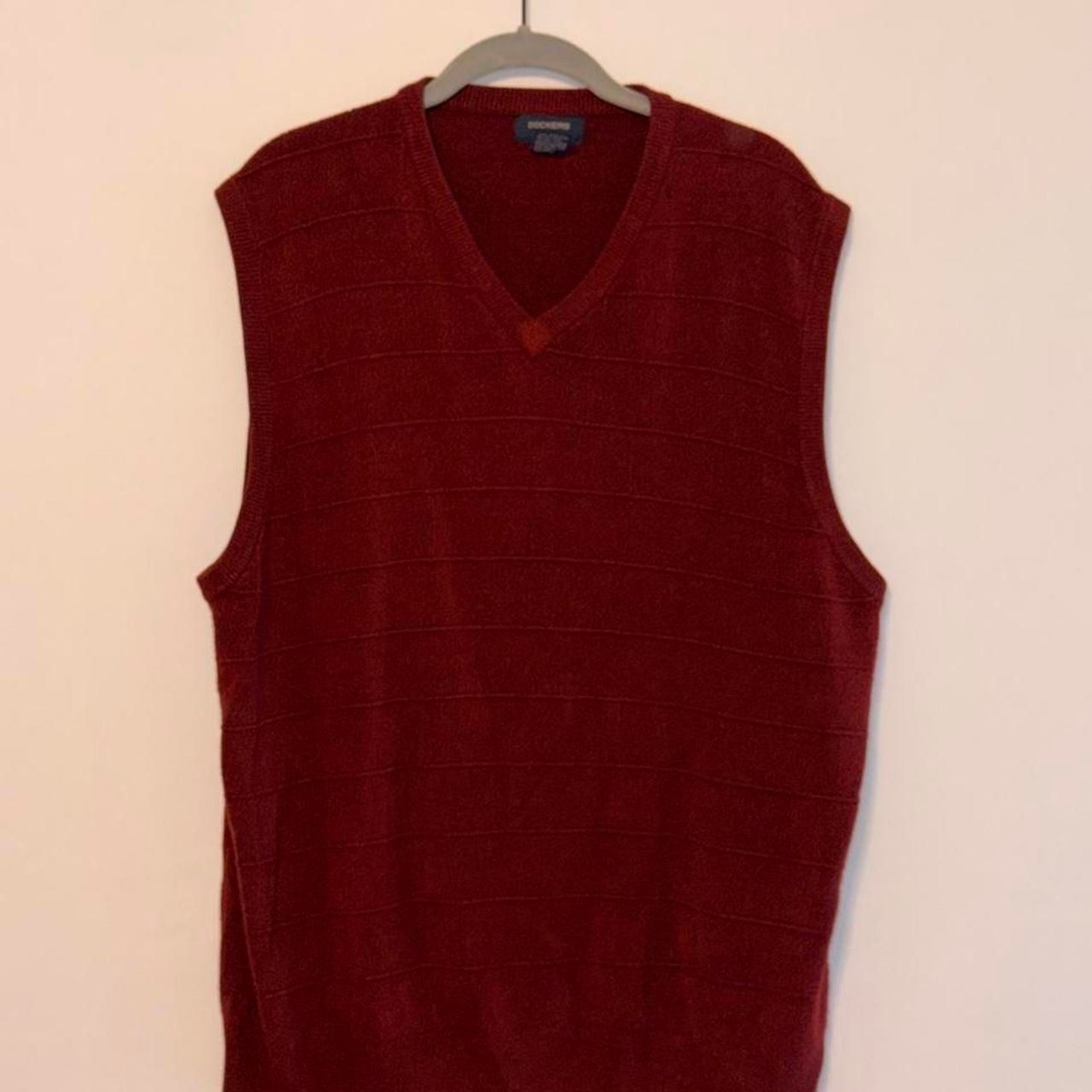 Dockers Men\'s Burgundy and Red Jumper Dockers Men\'s Burgundy and Red Jumper