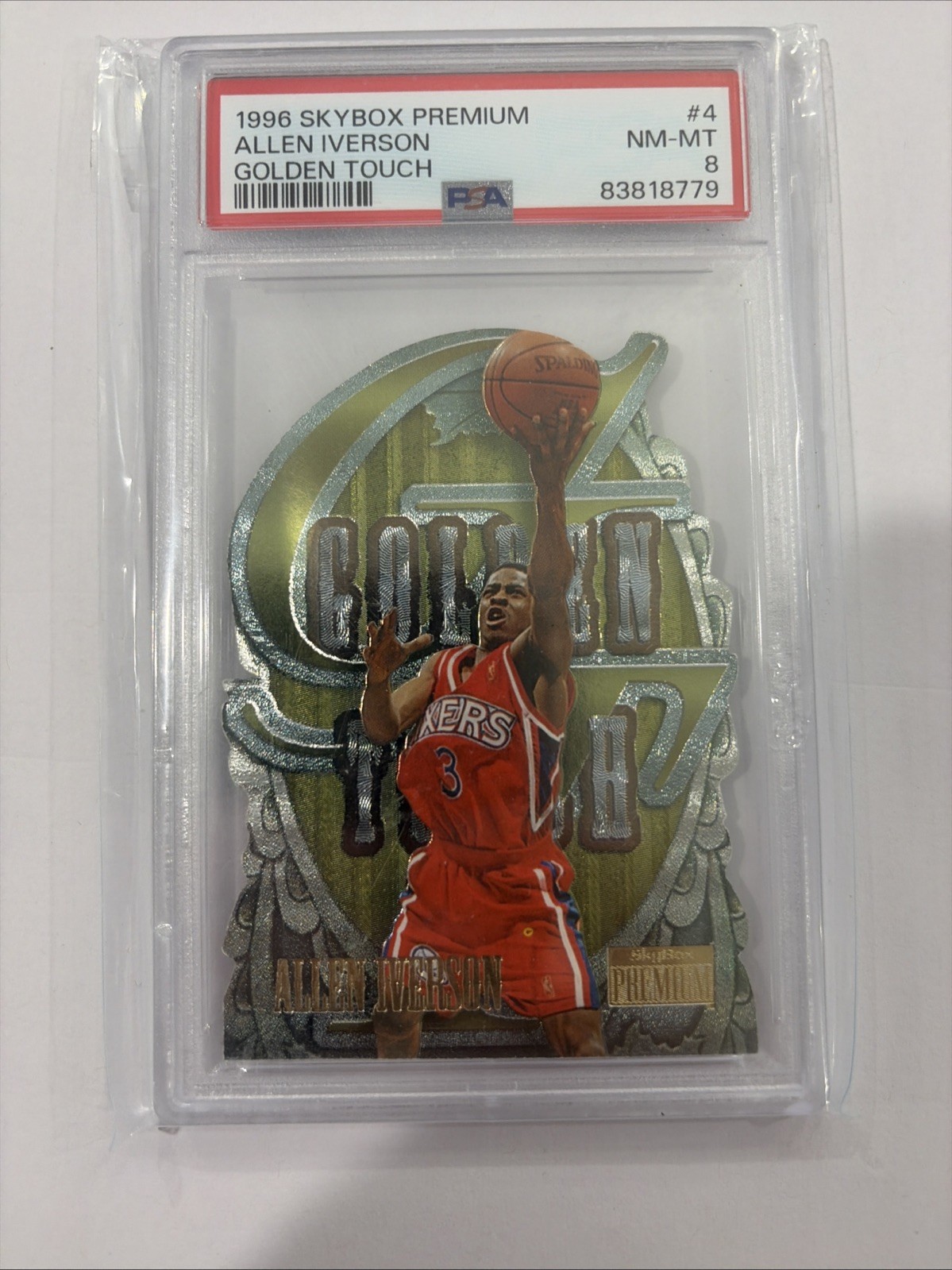 1996-97 Skybox Premium - Golden Touch Allen Iverson #4 (RC) 1996-97 Skybox Premium - Golden Touch Allen Iverson #4 (RC)