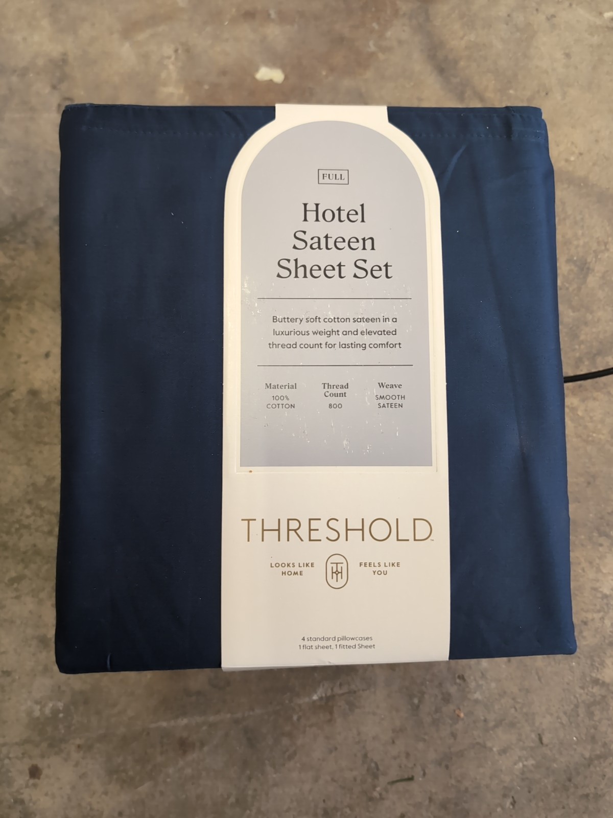 6pc 800 Thread Count Full size Solid Sheet Set - Threshold Signature 6pc 800 Thread Count Full size Solid Sheet Set - Threshold Signature