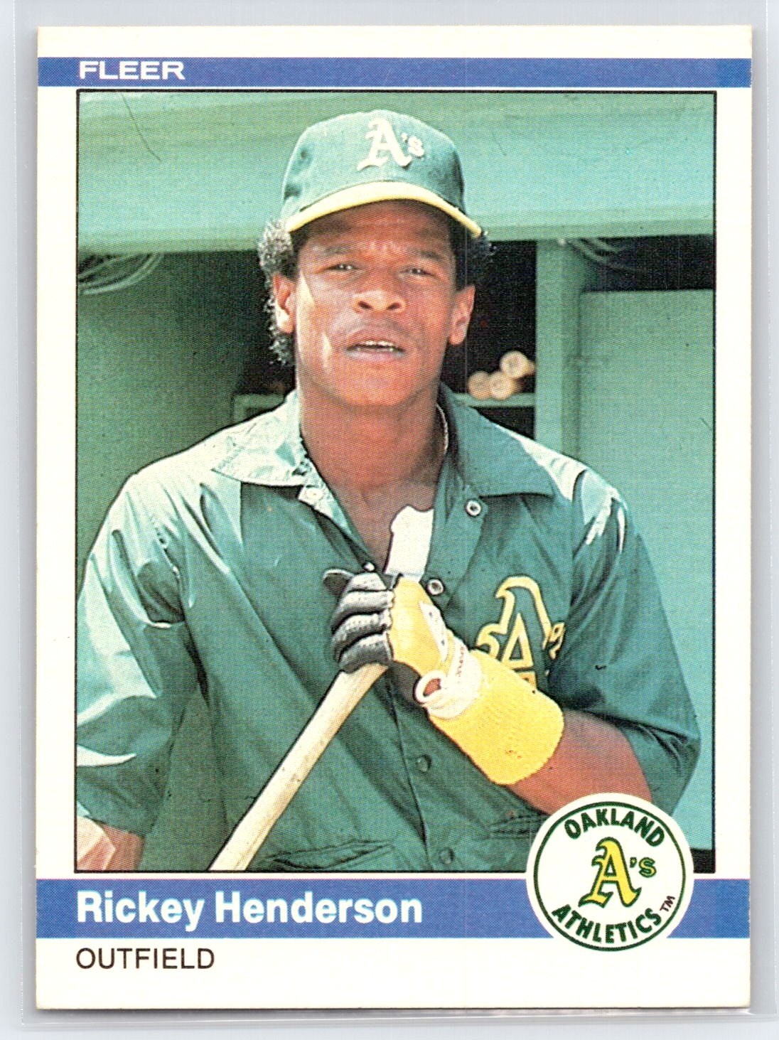 1984 Fleer Rickey Henderson #447 Athletics Clean