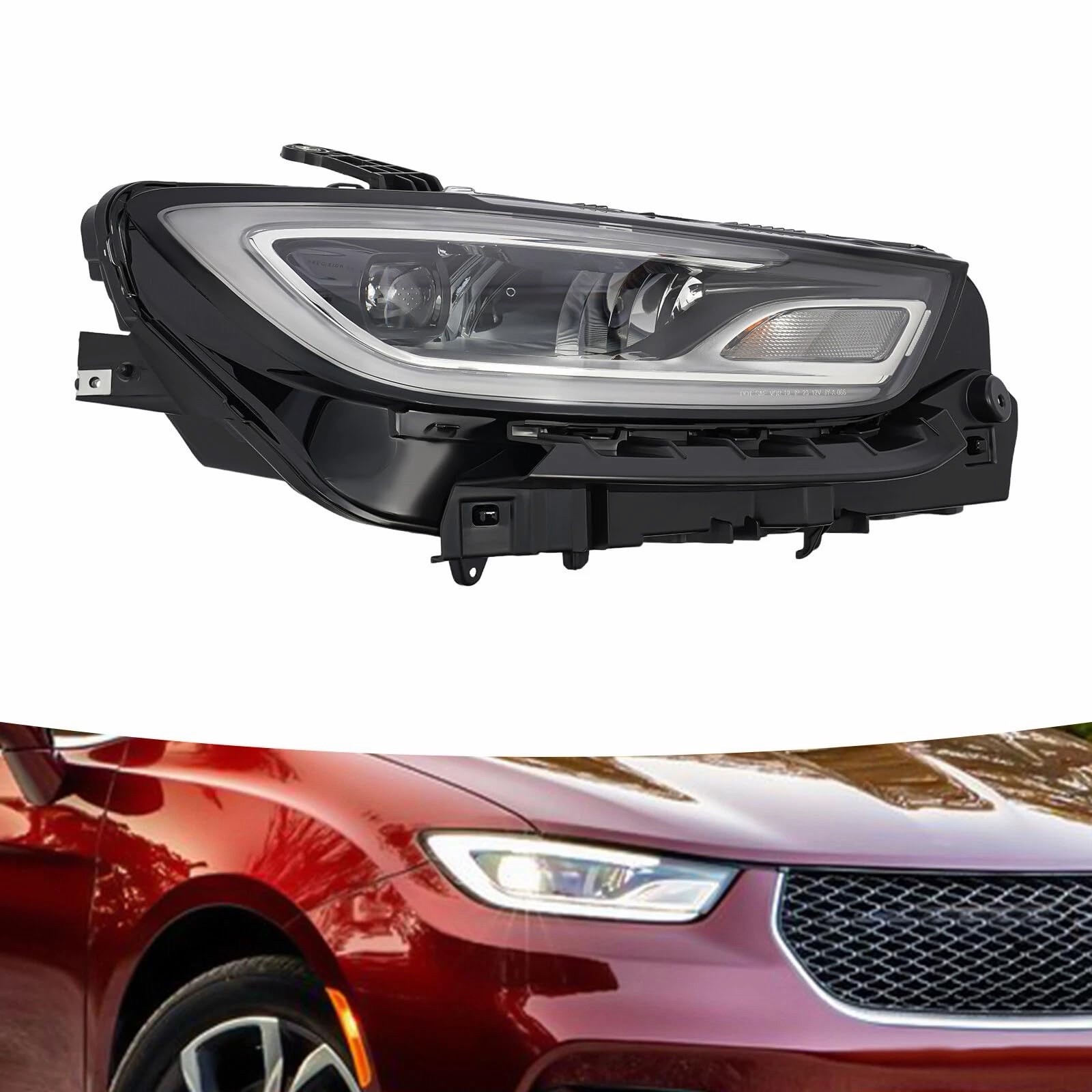 For Chrysler Pacifica 2021-2023 Passenger Side Headlight Assembly Right LED Type For Chrysler Pacifica 2021-2023 Passenger Side Headlight Assembly Right LED Type