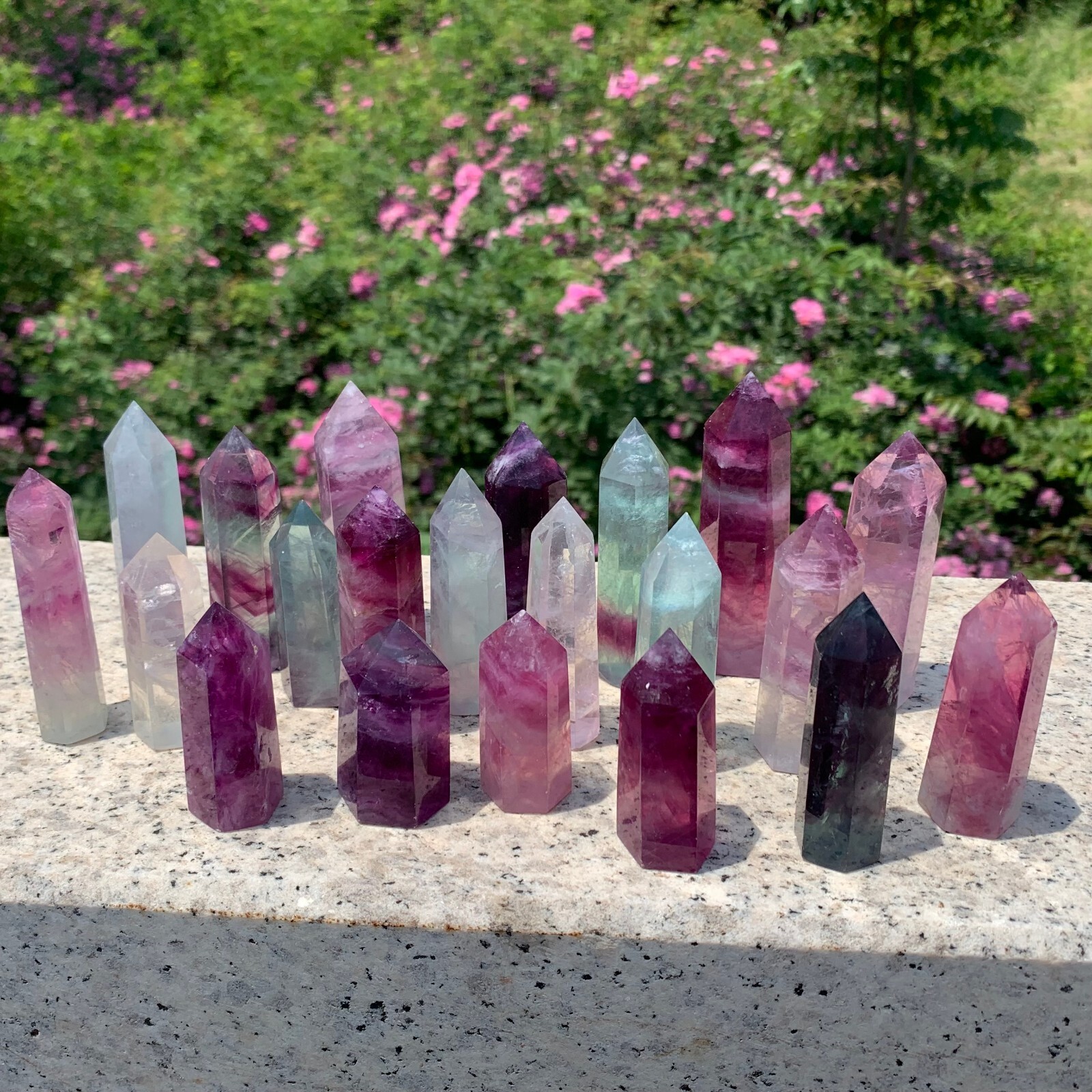 2.2LB Natural fluorite quartz obelisk crystal wand point healing random 2.2LB Natural fluorite quartz obelisk crystal wand point healing random