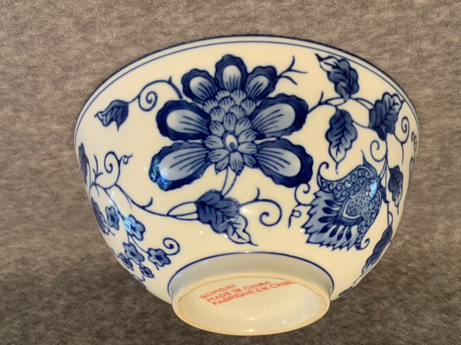 Discontinued Beautiful Bombay 6”x3” Asian Garden All Purpose Porcelain 16oz Bowl