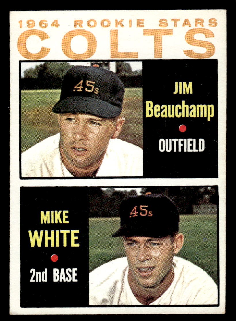1964 Topps #492 Colts 1964 Rookie Stars (Jim Beauchamp / Mike White) a 1964 Topps #492 Colts 1964 Rookie Stars (Jim Beauchamp / Mike White) a
