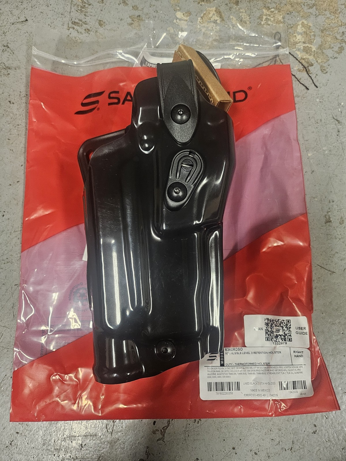 Safariland 6360RDSO RDS Level III Retention Holster Right Hand