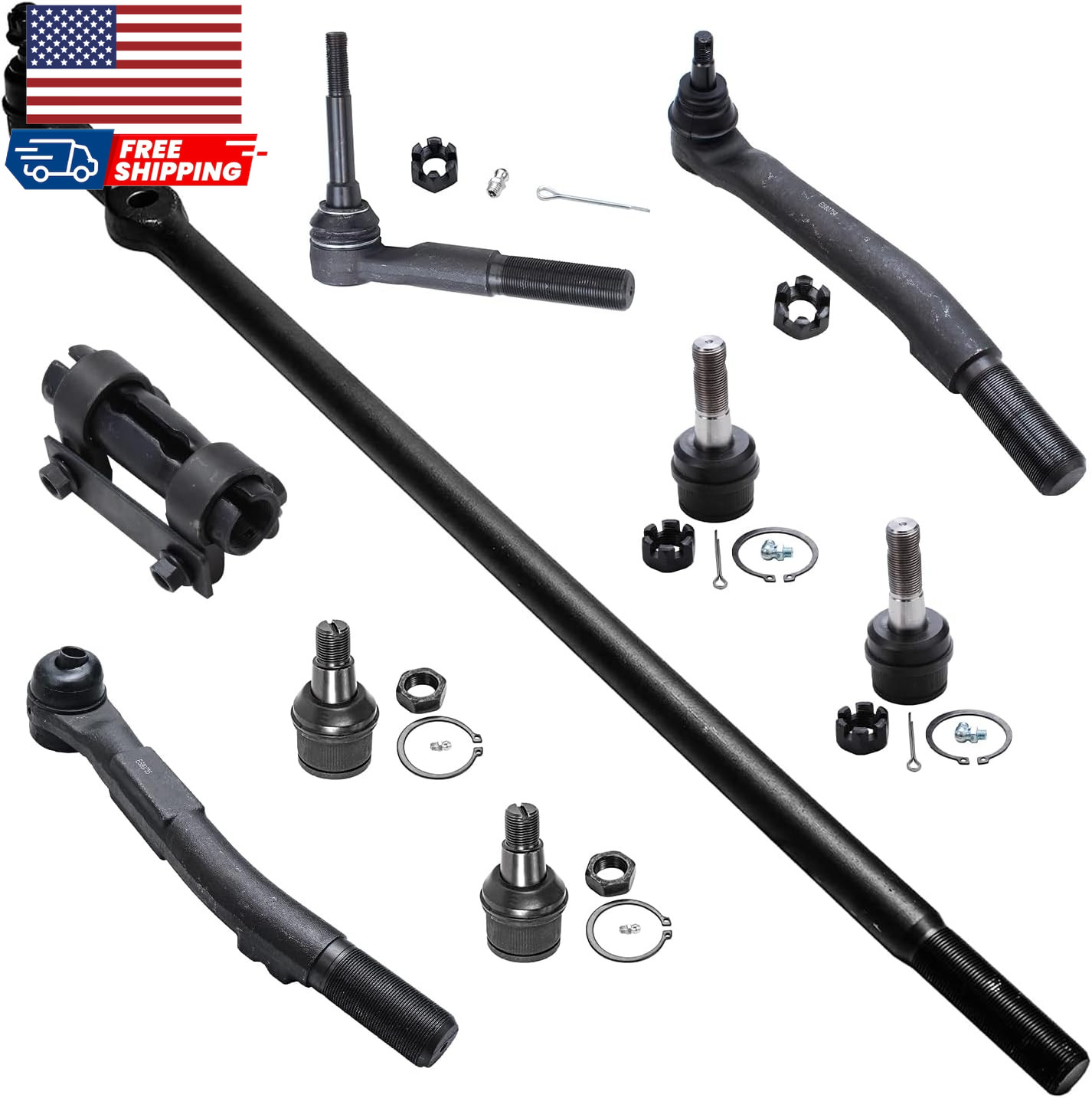 4WD Front 9Pc Suspension Kit for 05-16 Ford F-250 F-350 Super Duty 4 Ball Joints 4WD Front 9Pc Suspension Kit for 05-16 Ford F-250 F-350 Super Duty 4 Ball Joints