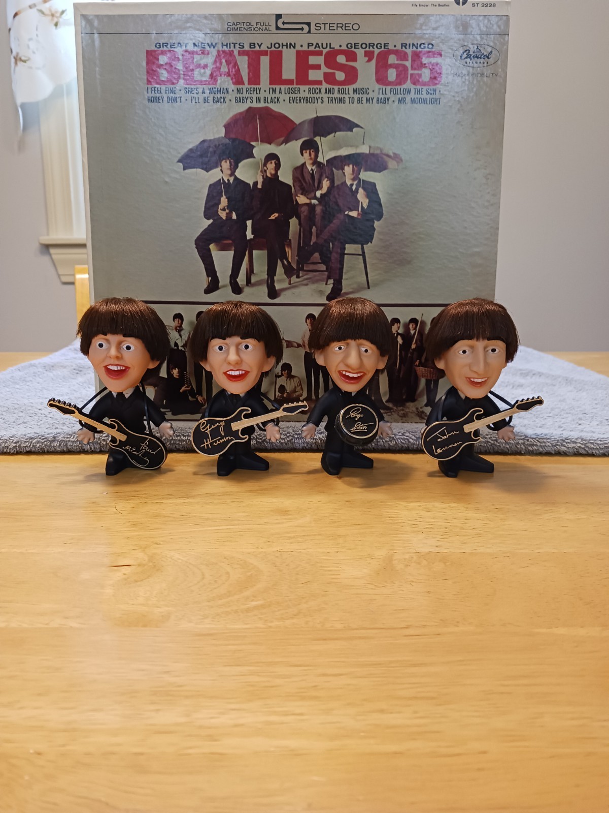 Vintage 1964 BEATLES REMCO SOFT BODY Set of 4 DOLLS With Instruments*