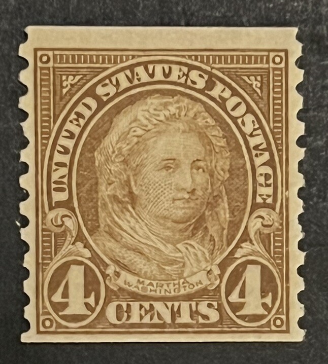 Travelstamps: 1923-1929 US Stamps Sc #601 Martha Washington, 4 Cent MOGH
