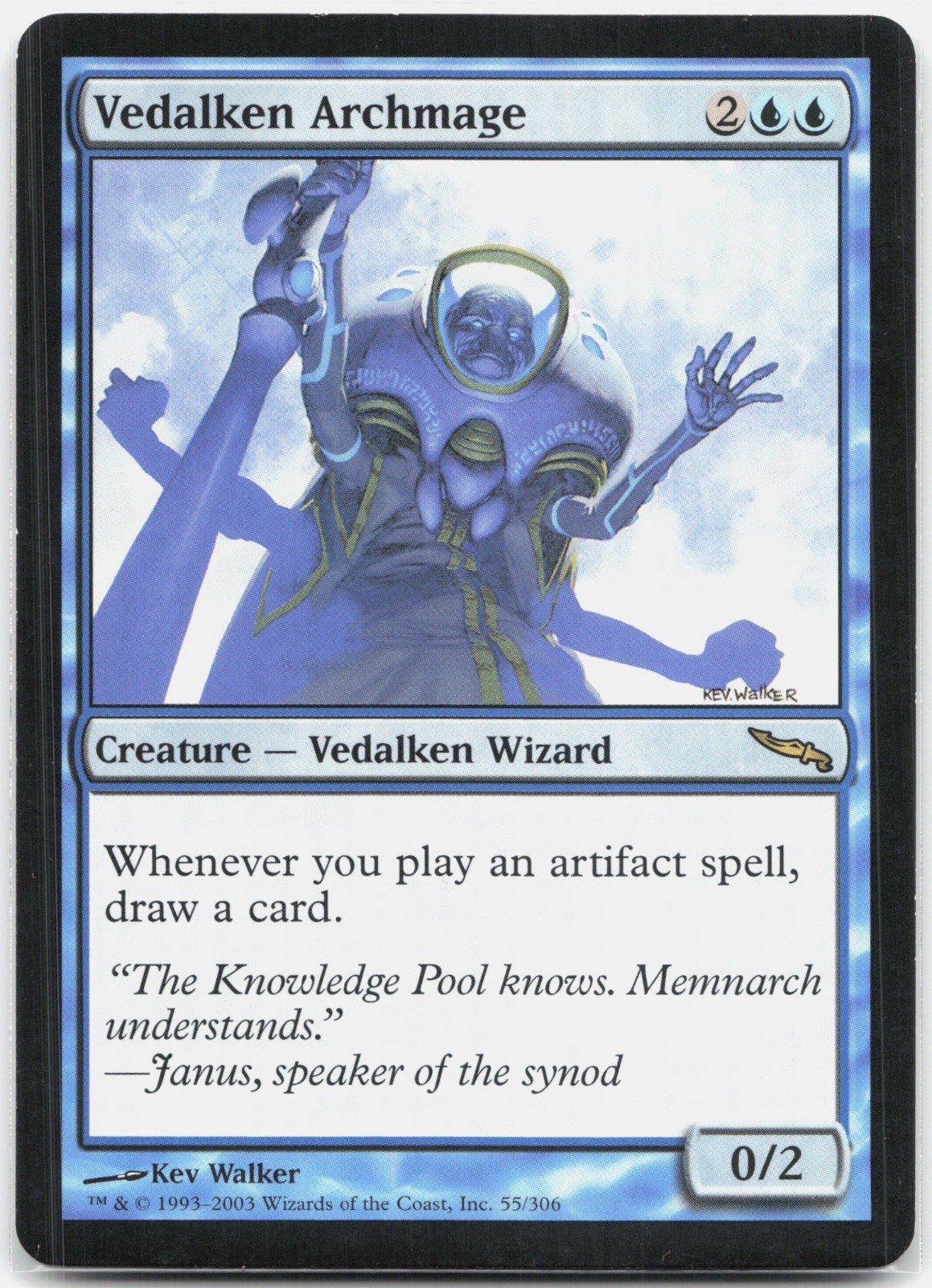 Vedalken Archmage R Mirrodin MRD 55 2003 MP Vedalken Archmage R Mirrodin MRD 55 2003 MP