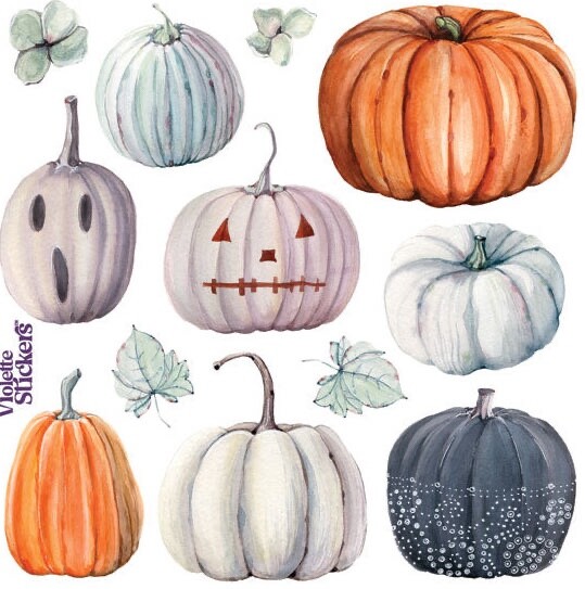 Violette Stickers Halloween Ghost Pumpkins Crafts Planner Supply Scrapbook Violette Stickers Halloween Ghost Pumpkins Crafts Planner Supply Scrapbook
