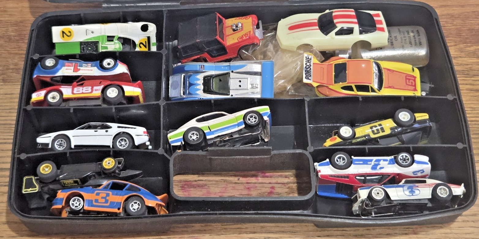 Vintage Aurora AFX Slot Car LOT G-Plus Magnatraction Datsun Corvette
