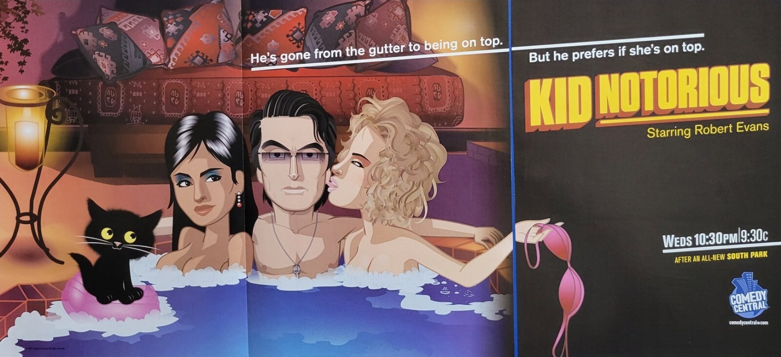 Kid Notorious Print Ad Comedy Central Robert Evans 2003 Rare Animated TV Promo Kid Notorious Print Ad Comedy Central Robert Evans 2003 Rare Animated TV Promo