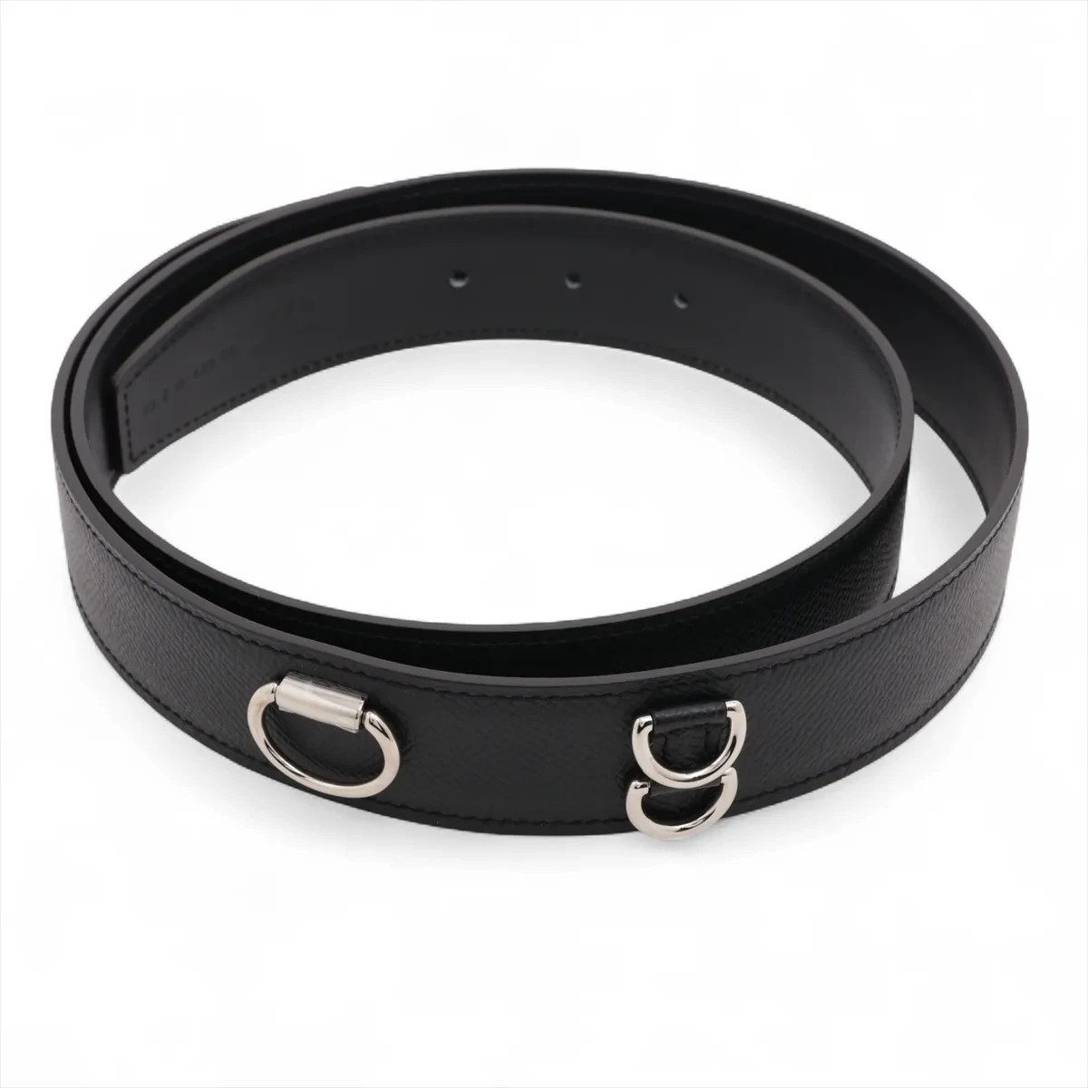 Hermès Noir Epsom Cargo Belt Strap - 95cm - 2021 Hermès Noir Epsom Cargo Belt Strap - 95cm - 2021