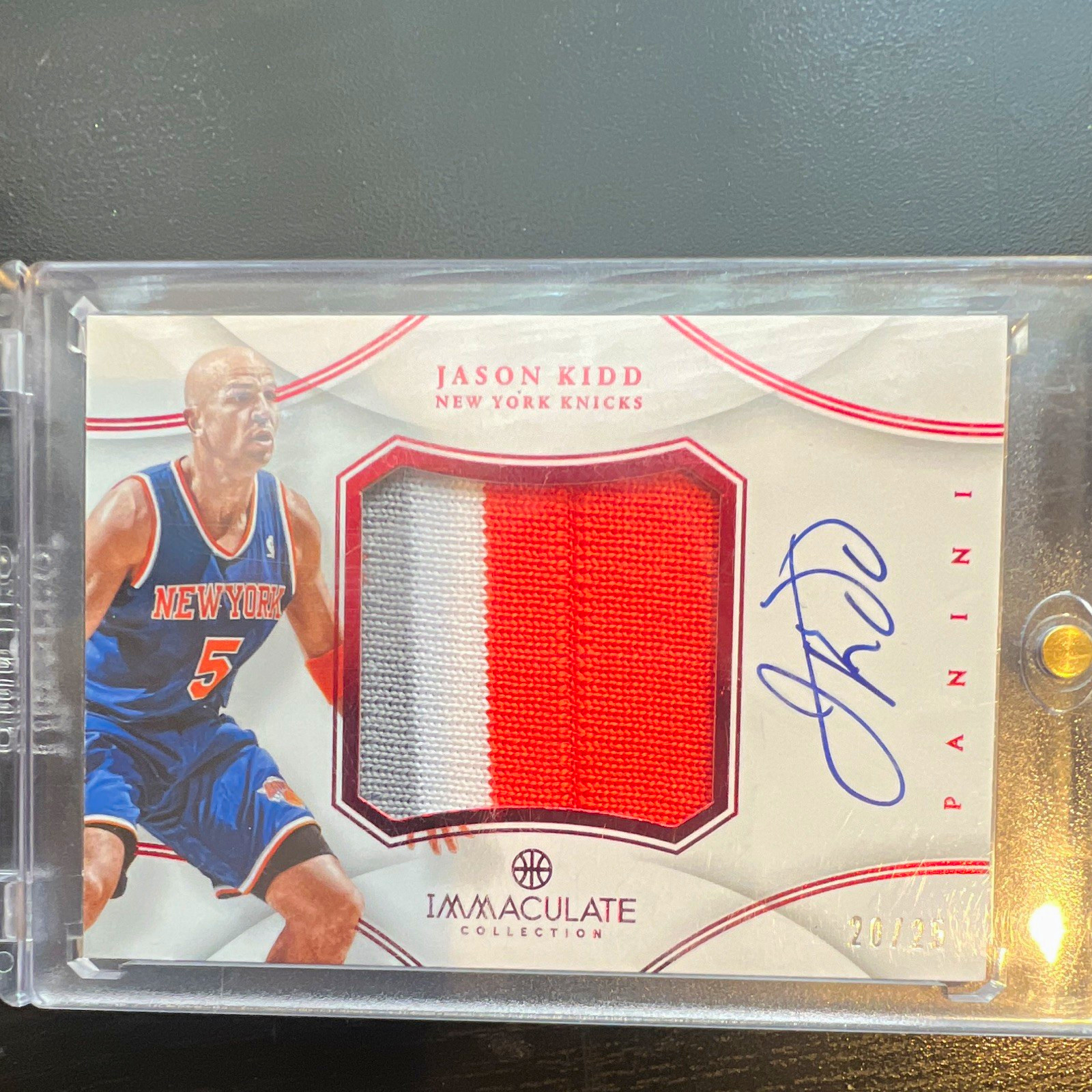 Panini 2012-13 Immaculate Premium Patches Jason Kidd Knicks Auto Patch /25