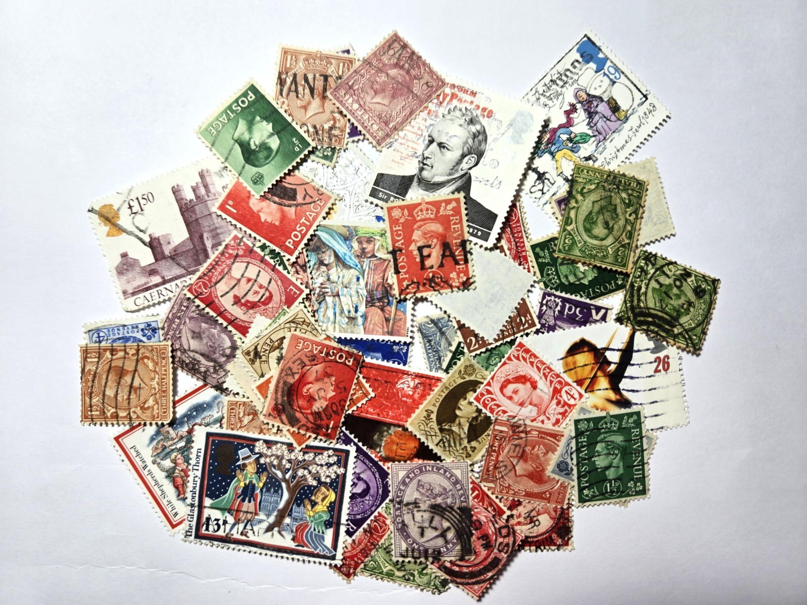 Great Britain Stamp accumulation,1 oz around 350/400 off paper stamps many years