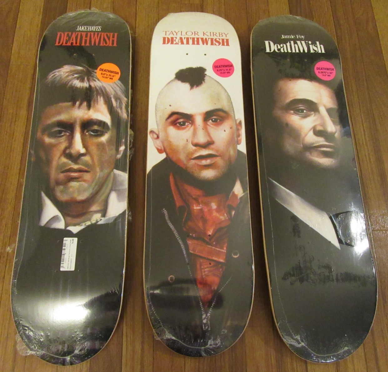 Deathwish Scarface Taxi Driver Goodfellas Skateboard Deck Lot of 3 Brand New