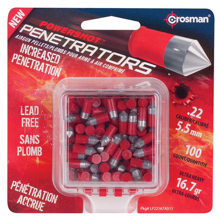 Crosman LF22167 Powershot Red Flight Penetrator Pellets .22 Caliber, 100 Count Crosman LF22167 Powershot Red Flight Penetrator Pellets .22 Caliber, 100 Count
