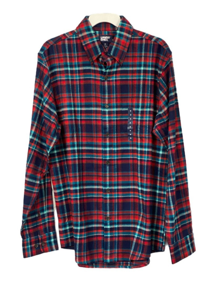 Lands End Mens Heritage Plaid Flannel Shirt, S, M, L, XXL, NWT SHIPS FREE Lands End Mens Heritage Plaid Flannel Shirt, S, M, L, XXL, NWT SHIPS FREE