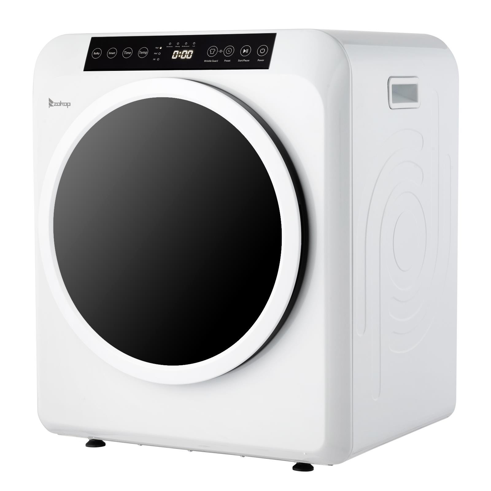 ZOKOP Smart 13lbs 3.5 CUFT Electric Laundry Clothes Tumble Dryer Machine White