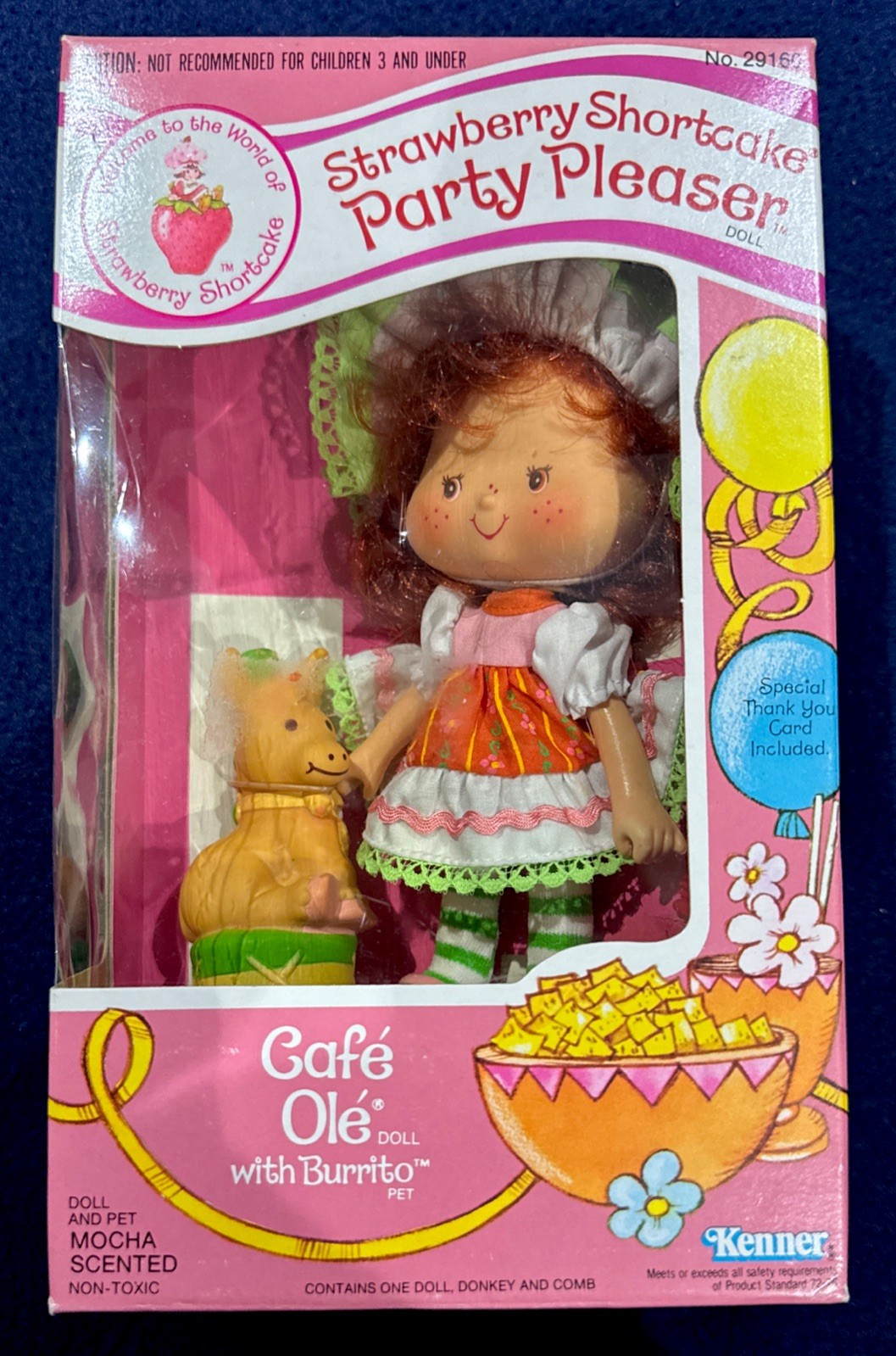 🌵Vintage (1983) Strawberry Shortcake Cafe Ole Party Pleaser W/Burrito Pet NEW