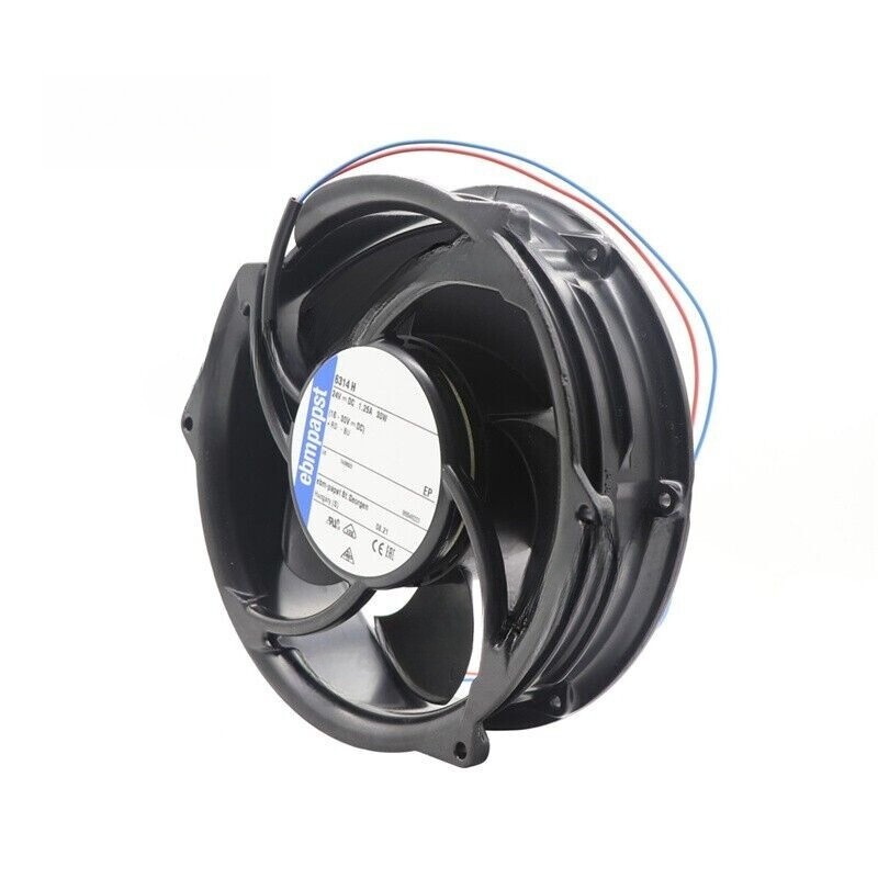 Ebm 6314H Axial Fan DC 24V 1.25A 30W 172*172*51mm 2-wires Ebm Cooling Fan