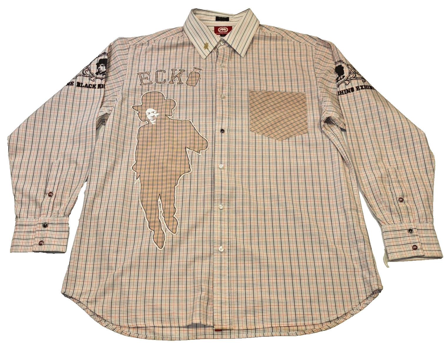 Vintage Rare Y2K Jimi Hendrix Long Sleeve Ecko Unltd Woven Shirt The Ransom XL